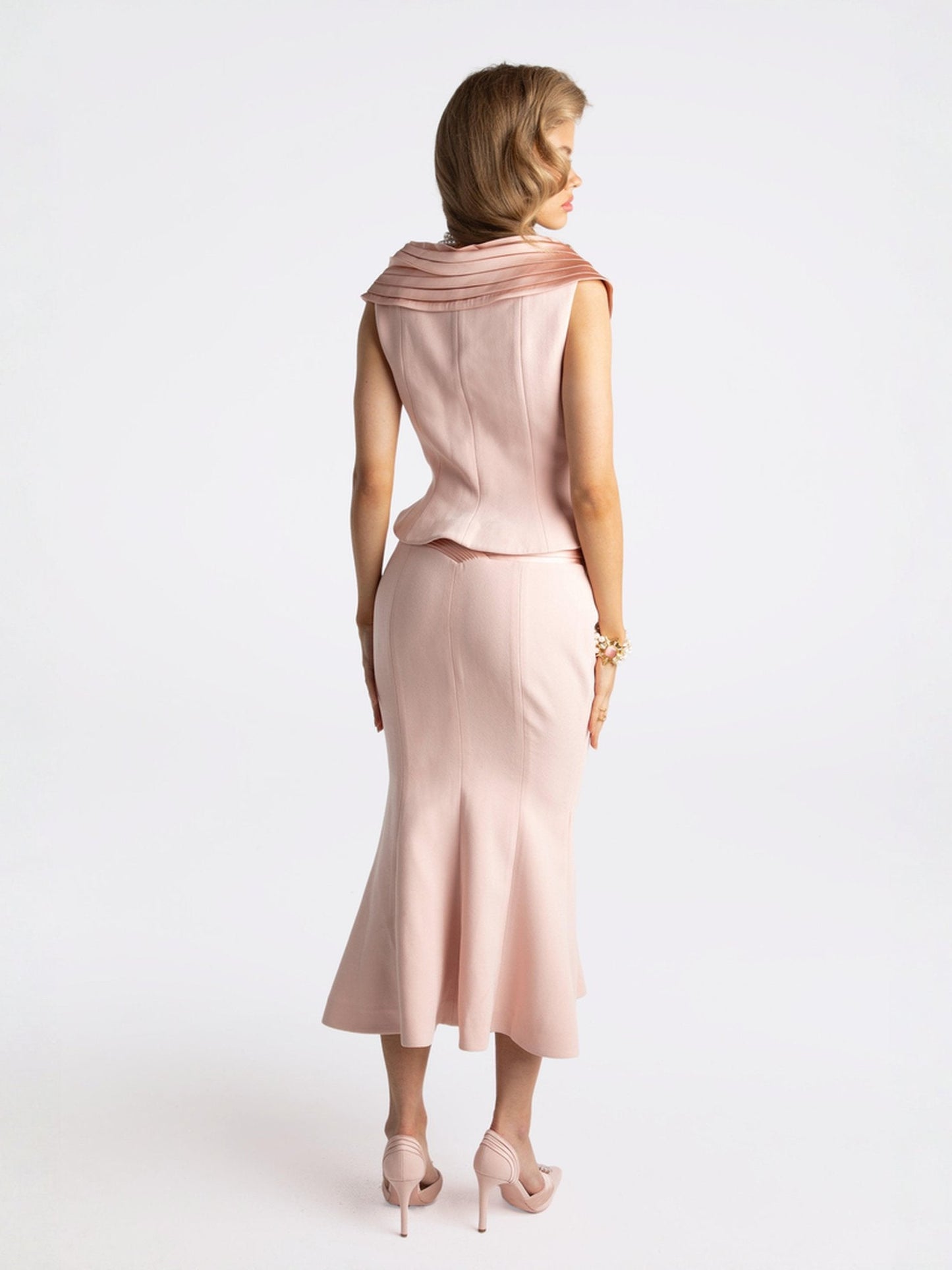 Belle Satin Skirt (Light Pink) (Final Sale)