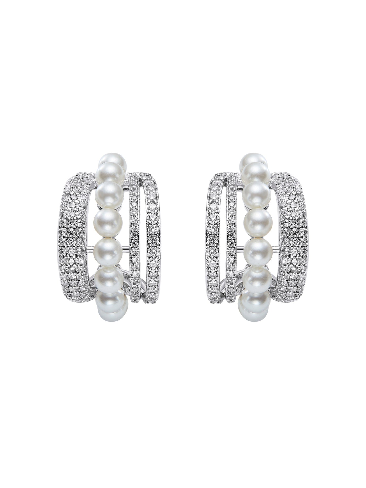 Fauna Pearl White Earrings
