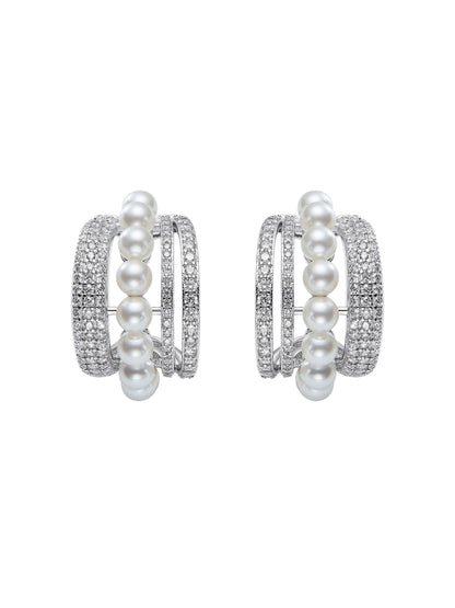 Fauna Pearl White Earrings