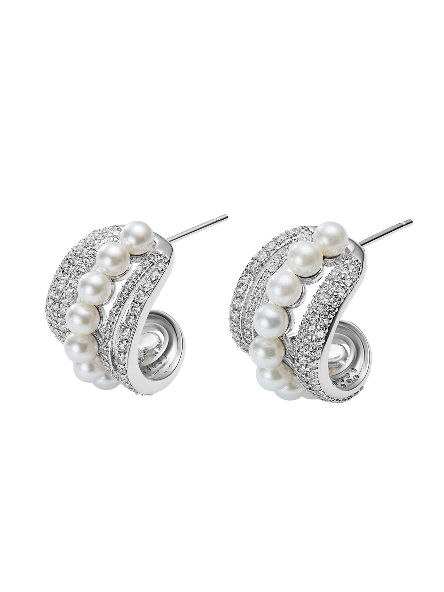 Fauna Pearl White Earrings