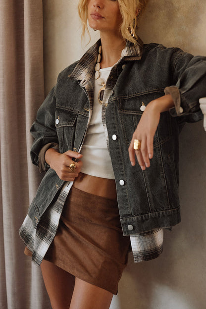 Moxie Cognac Vegan Suede Mini Skirt