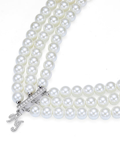 Amara Layered Pearl and Crystal Necklace