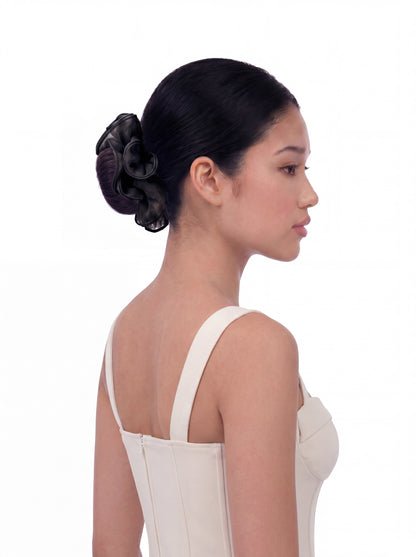 Nolita Ruffle Black Hair Tie