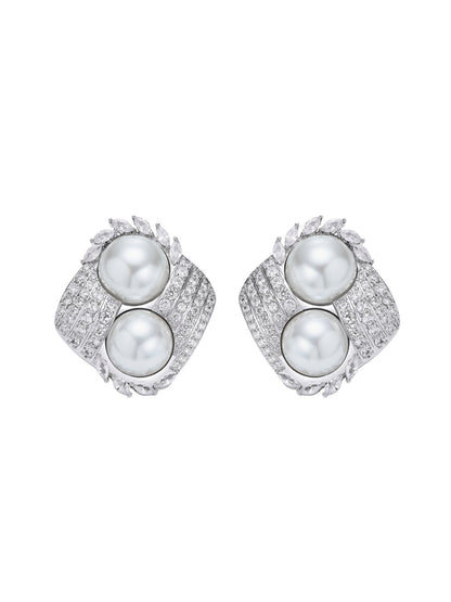 Amoura Pearl White Earrings