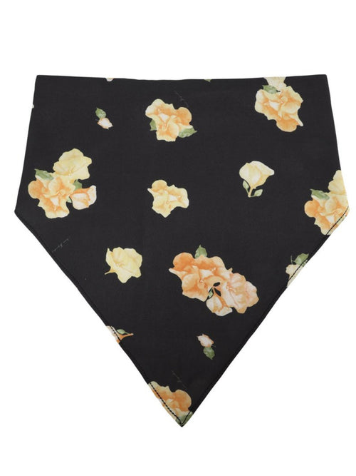 Mara Floral Black Hair Scarf