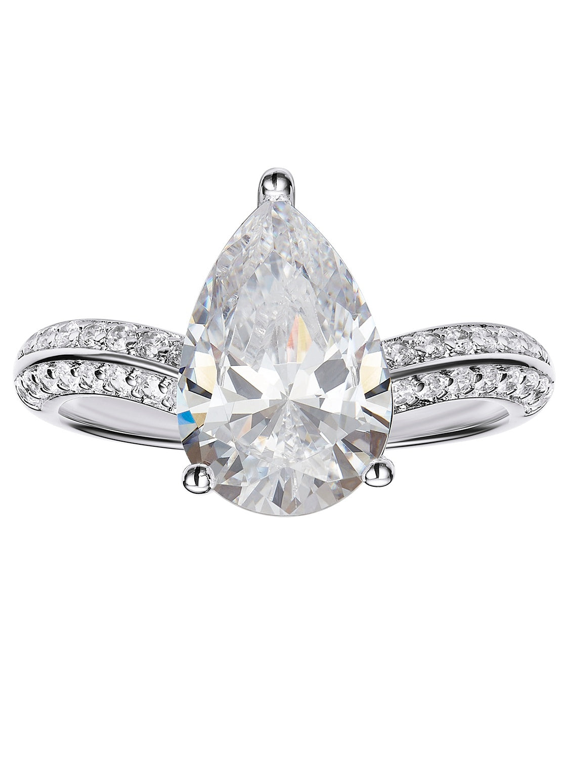 Daniela Pear Cut Crystal Ring