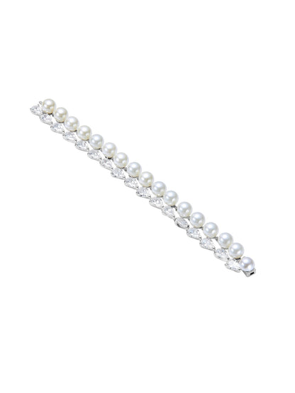 Amara Pearl and Crystal Bracelet