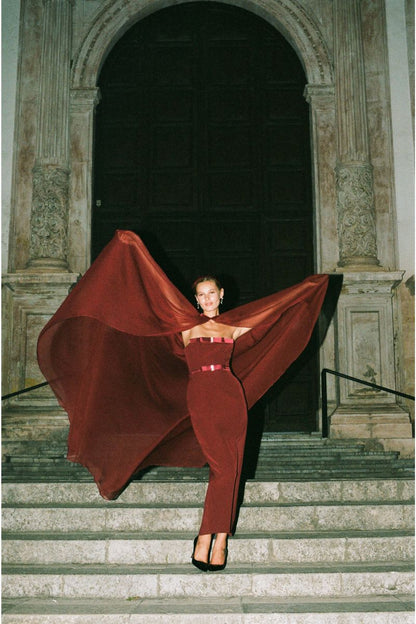 Demi Bow Dress (Red) (Final Sale)