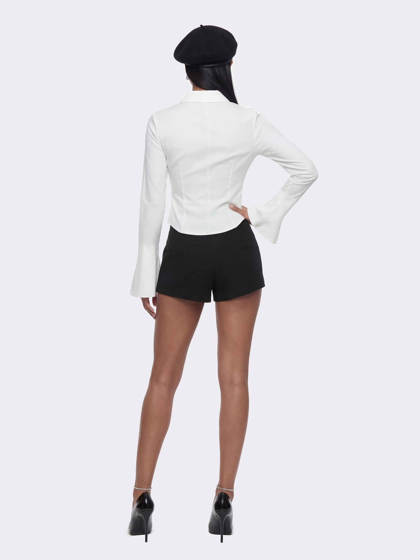 Chantal Bell-Sleeve White Shirt