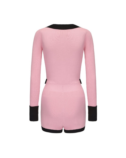 Matilda Knit Jumpsuit (Pink) (Final Sale)