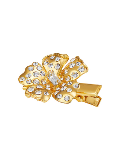 Florabelle Crystal Gold Hair Clip