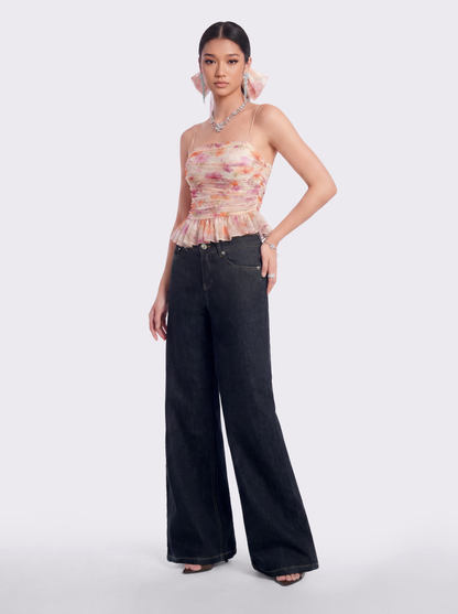 Lilah Ruched Floral Top