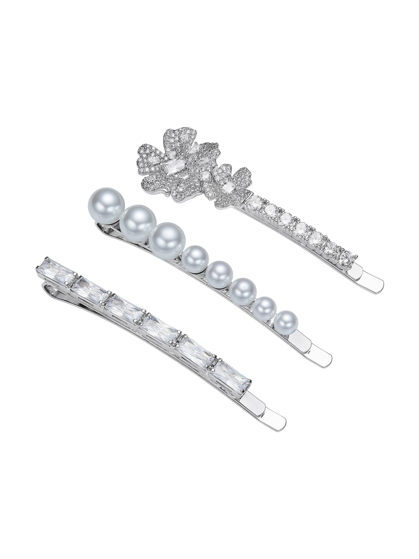 Harlowe Floral White Hair Clip