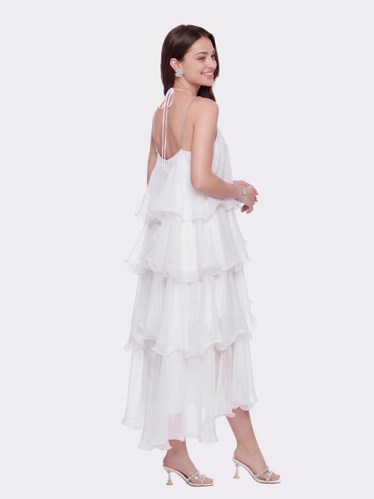 Florence Tiered White Dress