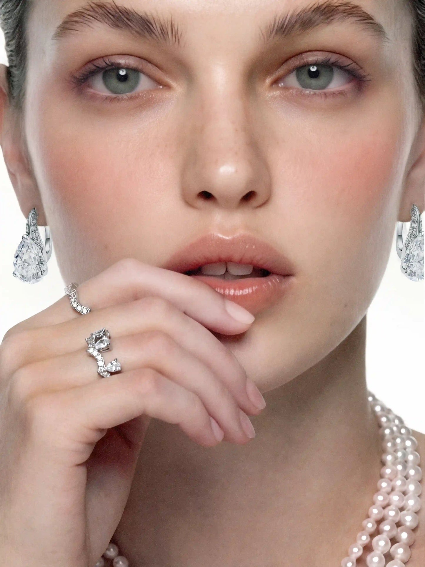 Daniela Pear Cut Crystal Drop Earrings