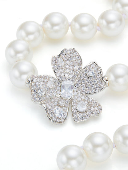 Bellina Floral Pearl Necklace