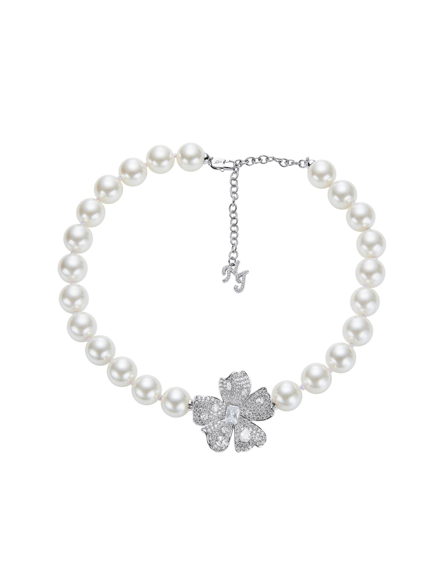 Bellina Floral Pearl Necklace