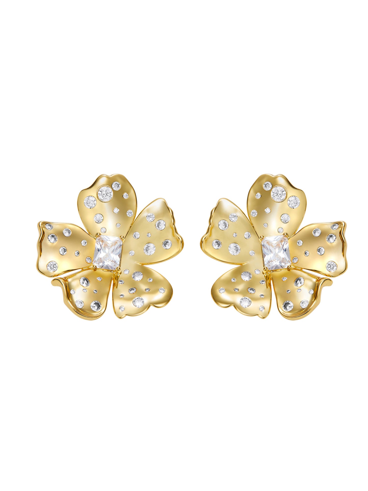 Jolie Floral Gold Earrings