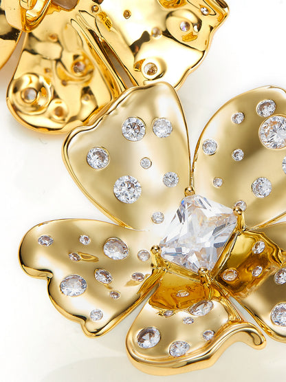 Jolie Floral Gold Earrings