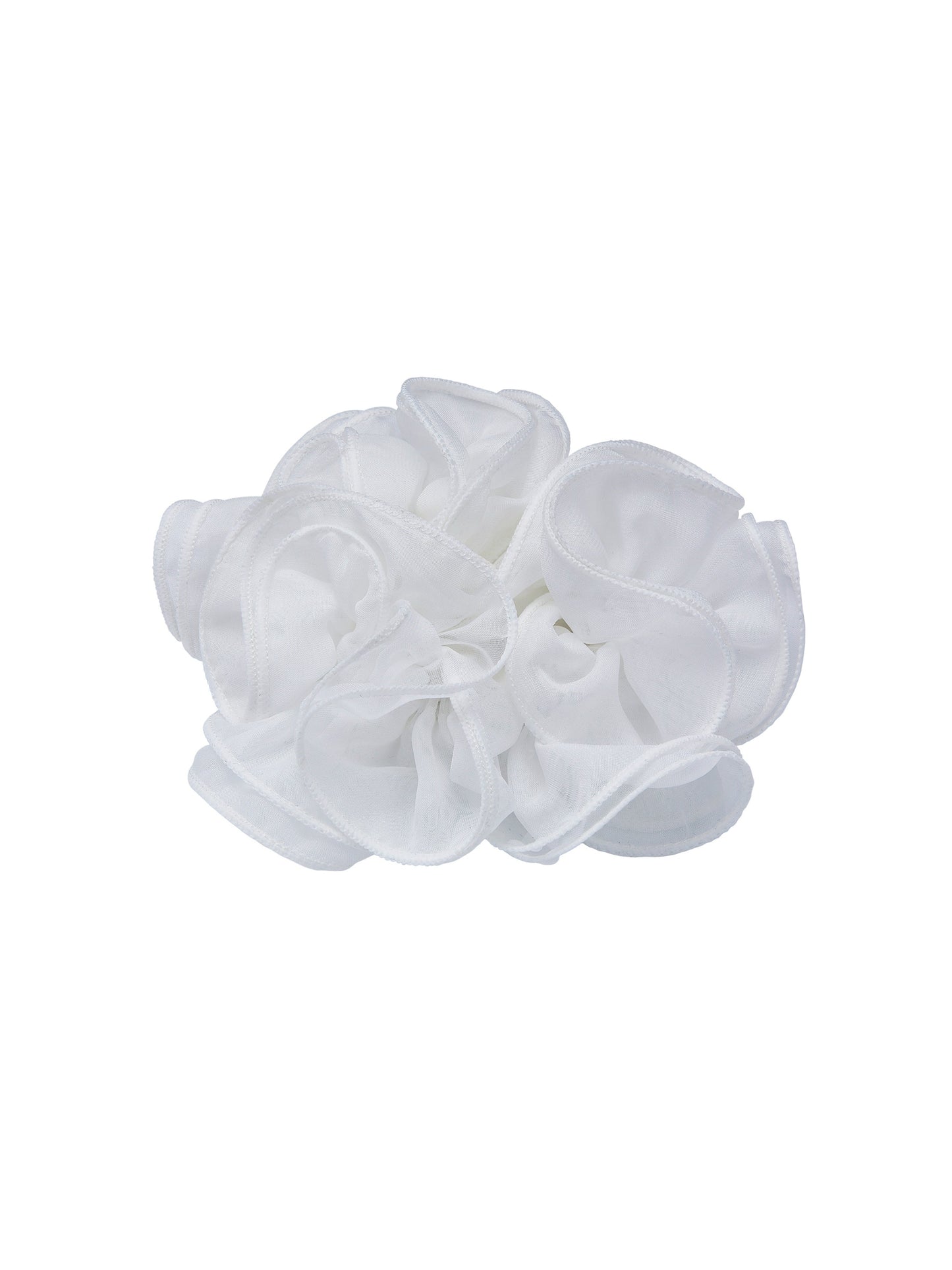 Nolita Ruffle White Hair Tie