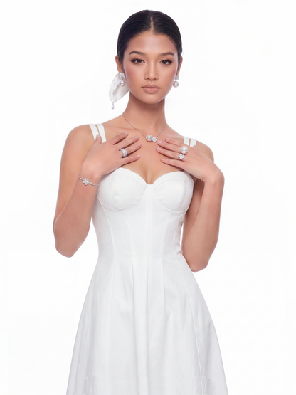 Emeline Corset White Dress