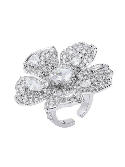 Lyra Floral White Ring