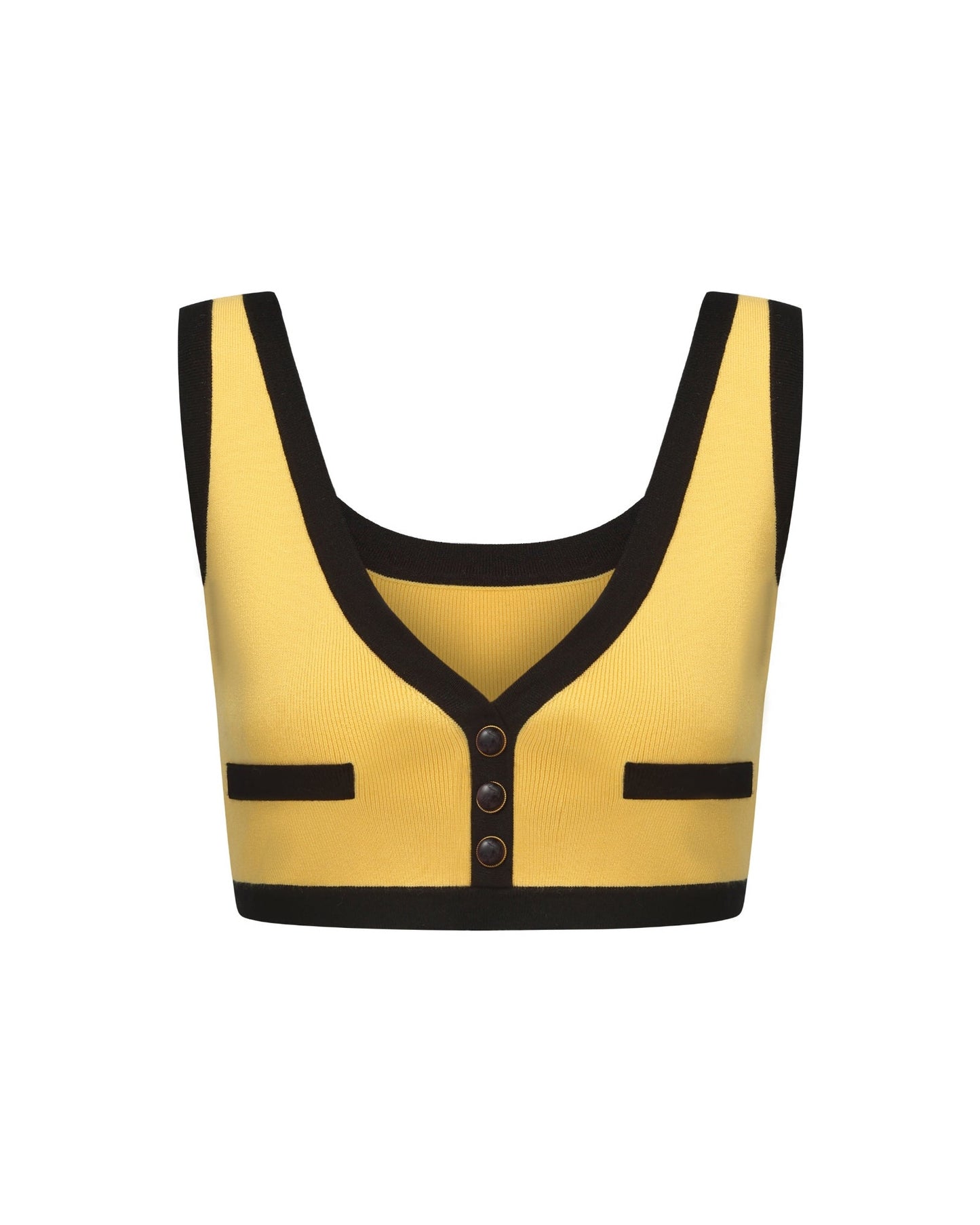 Eliza Vest Top (Yellow)