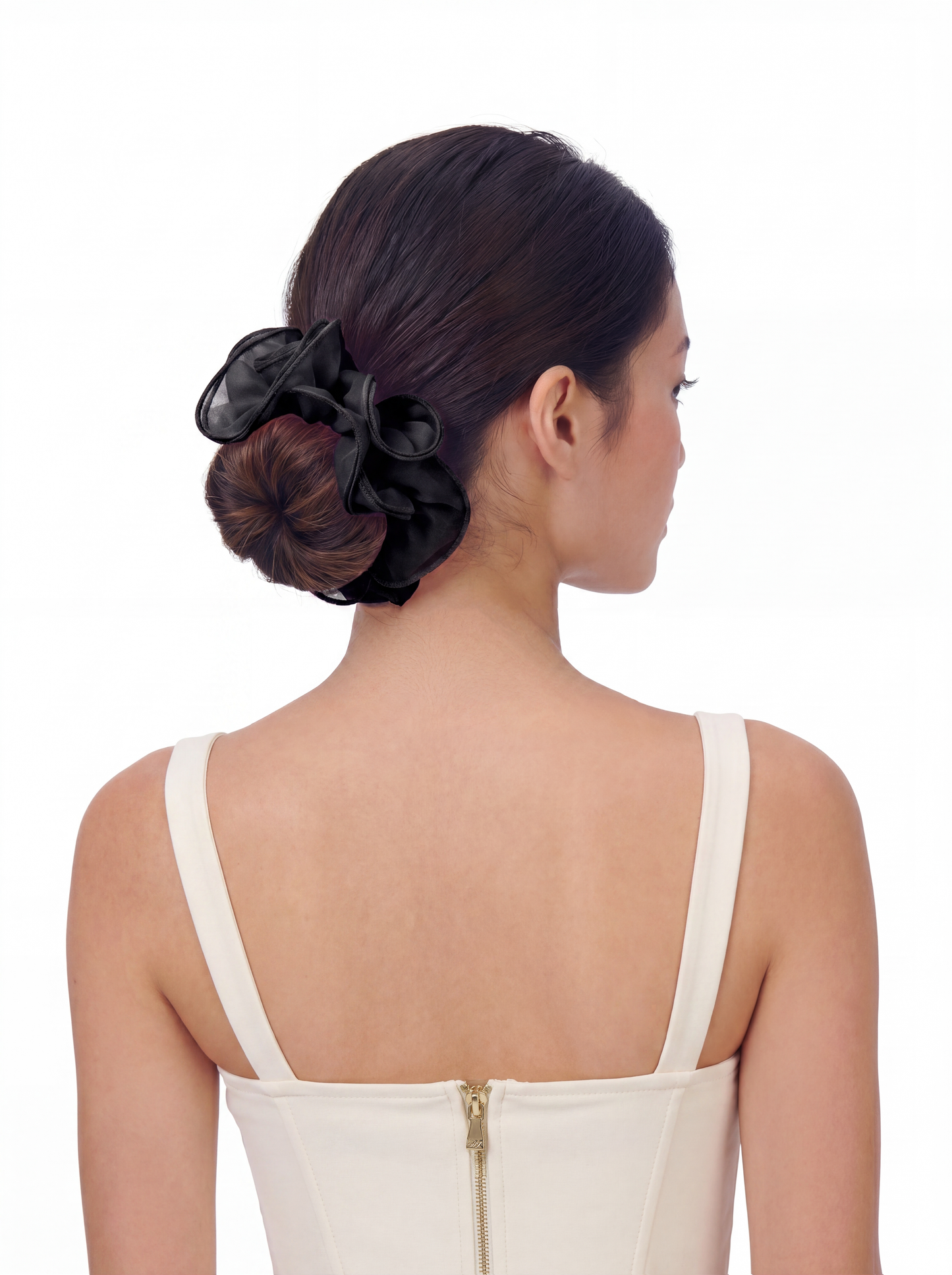 Nolita Ruffle Black Hair Tie