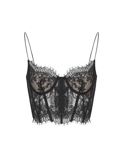 Audrina Lace Top (Black)