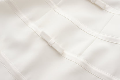 Lucie Bow Dress (White) (Final Sale)