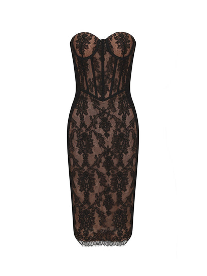 Elsa Lace Dress (Black) (Final Sale)