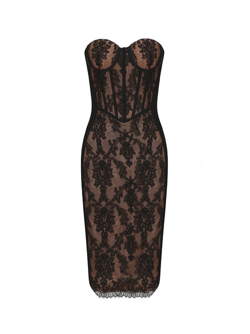 Elsa Lace Dress (Black) (Final Sale)