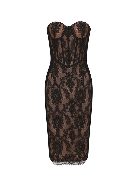 Elsa Lace Dress (Black) (Final Sale)