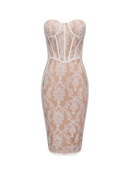 Elsa Lace Dress (White) (Final Sale)