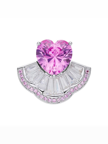 Emilia Heart Ring (Pink) (Final Sale)