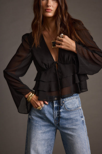 Alexa Black Blouse