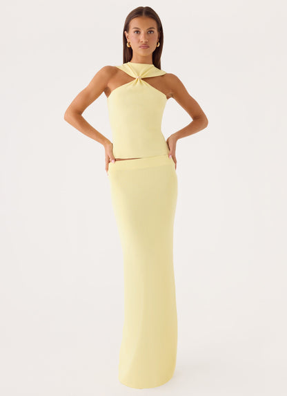 Amarah Knit Maxi Skirt - Yellow
