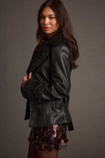 Banks Black Belted Coat