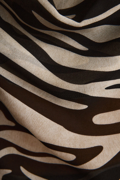 Celia Zebra Cowl Neck Tank