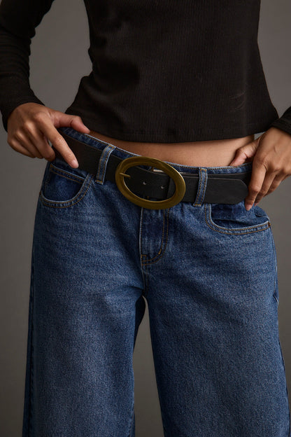 Candor Black and Oval Belt