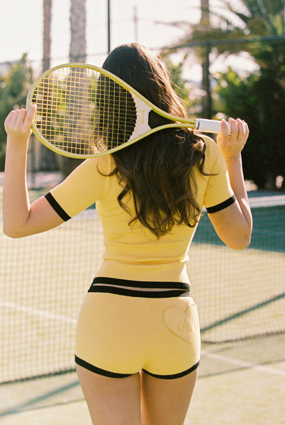 Eliza Knit Shorts (Yellow)