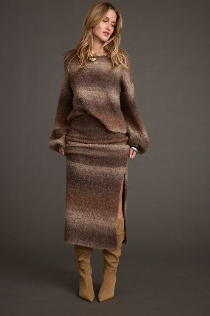 Helena Ombre Sweater Midi Skirt