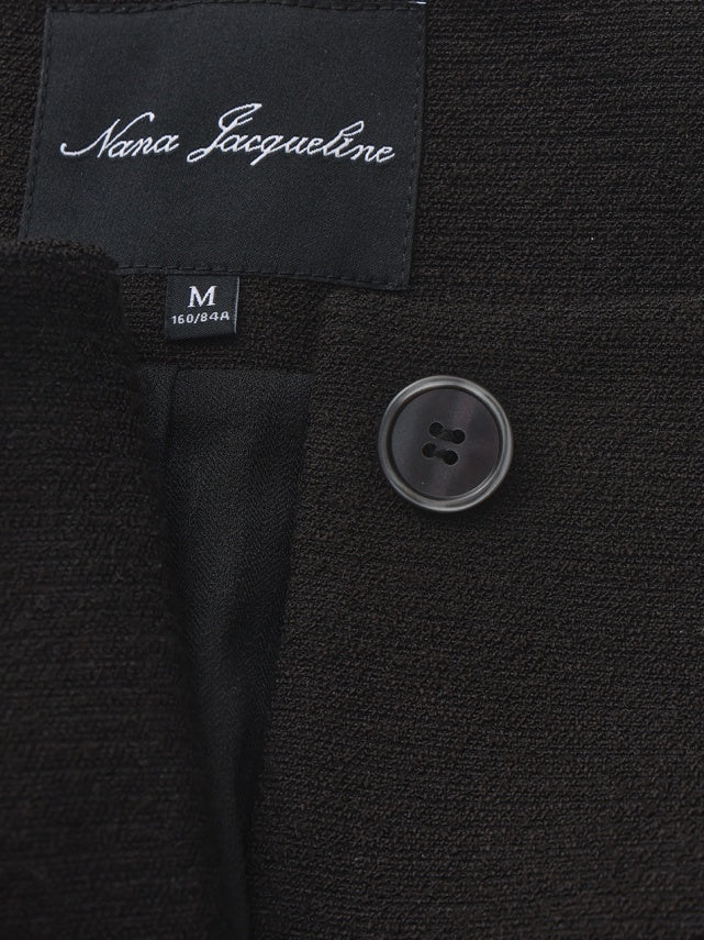 Natalia Tailored Hidden-Placket Black Blazer