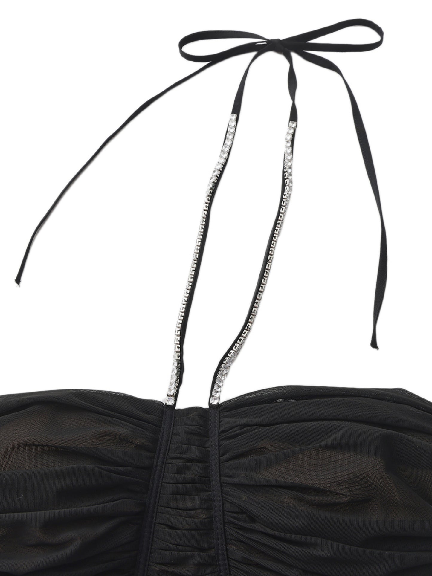 Nora Crystal-Halter Black Dress