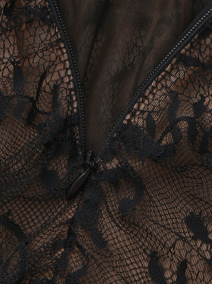 Mara Crystal-Strap Black Dress