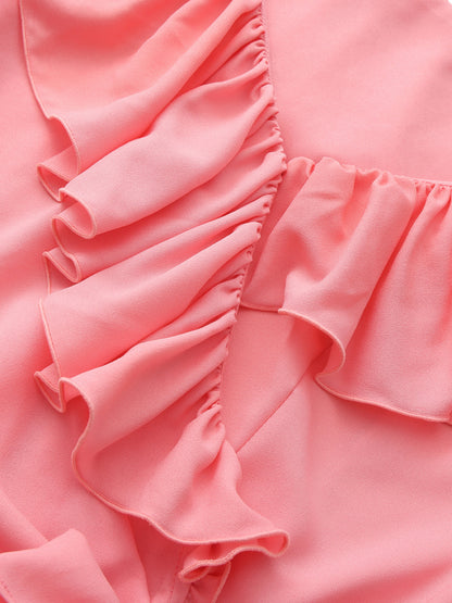Charlotte Ruffle Pink Dress
