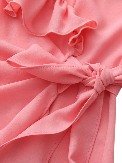 Charlotte Ruffle Pink Dress