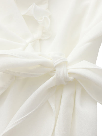 Charlotte Ruffle White Dress