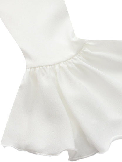 Charlotte Ruffle White Dress