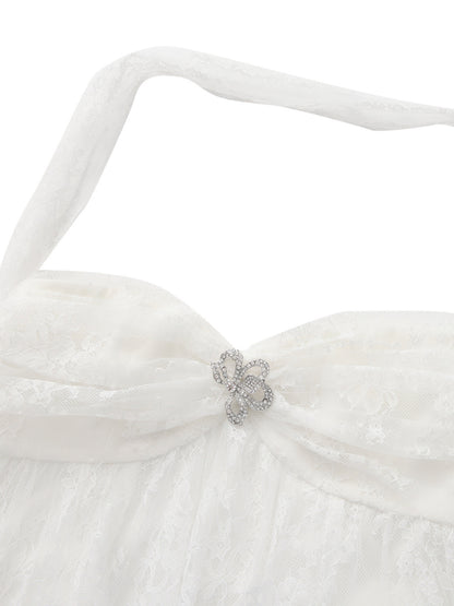 Aurora Halter White Dress